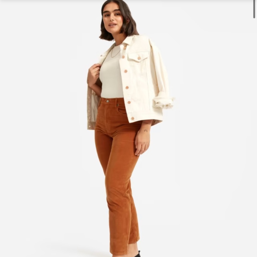 Everlane The Cheeky Straight Corduroy Pant in Acorn